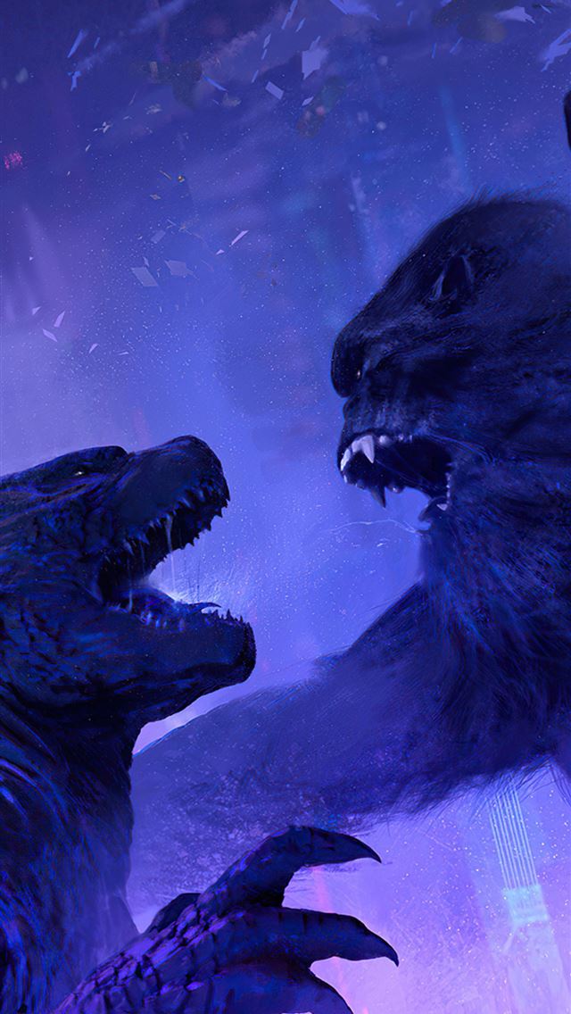 1284x2778 godzilla v kong - artstation iPhone Wallpaper