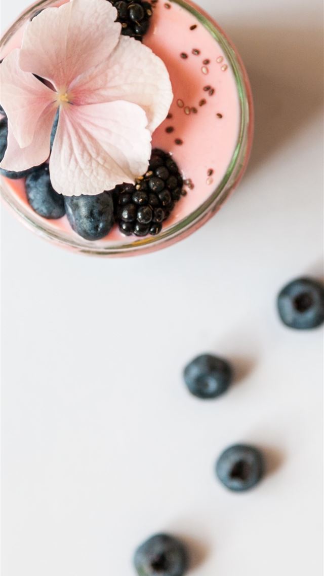 1284x2778 pink beverage on glass with blackberries and pink ... - dublin iPhone Wallpaper
