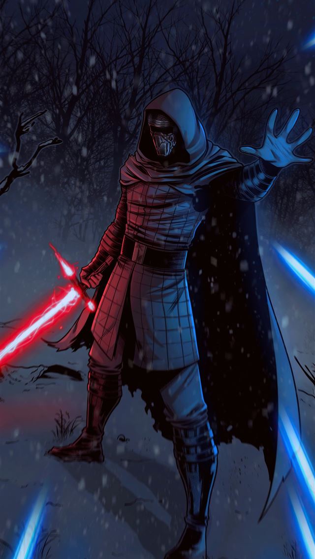 1284x2778 kylo ren cover art - artstation iPhone Wallpaper