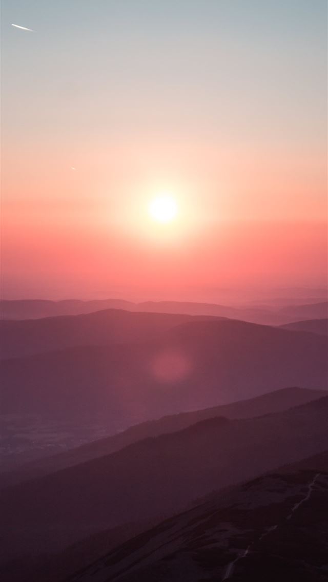 640x1136 aerial view of mountain during golden hour -  iPhone Wallpaper