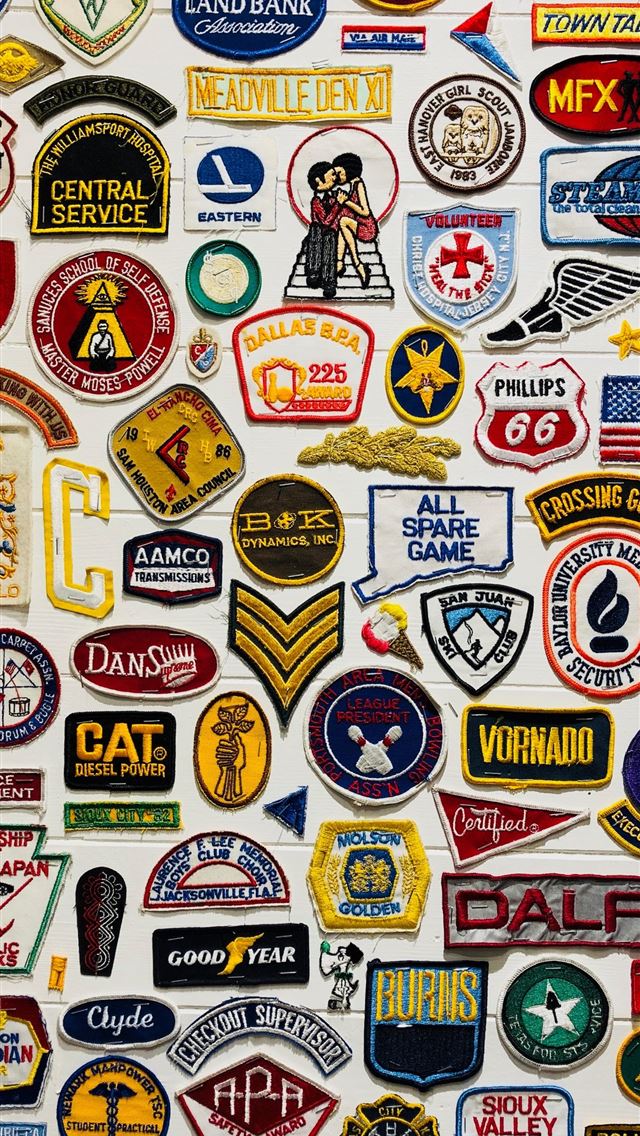 1284x2778 assorted logo lot - retro iPhone Wallpaper