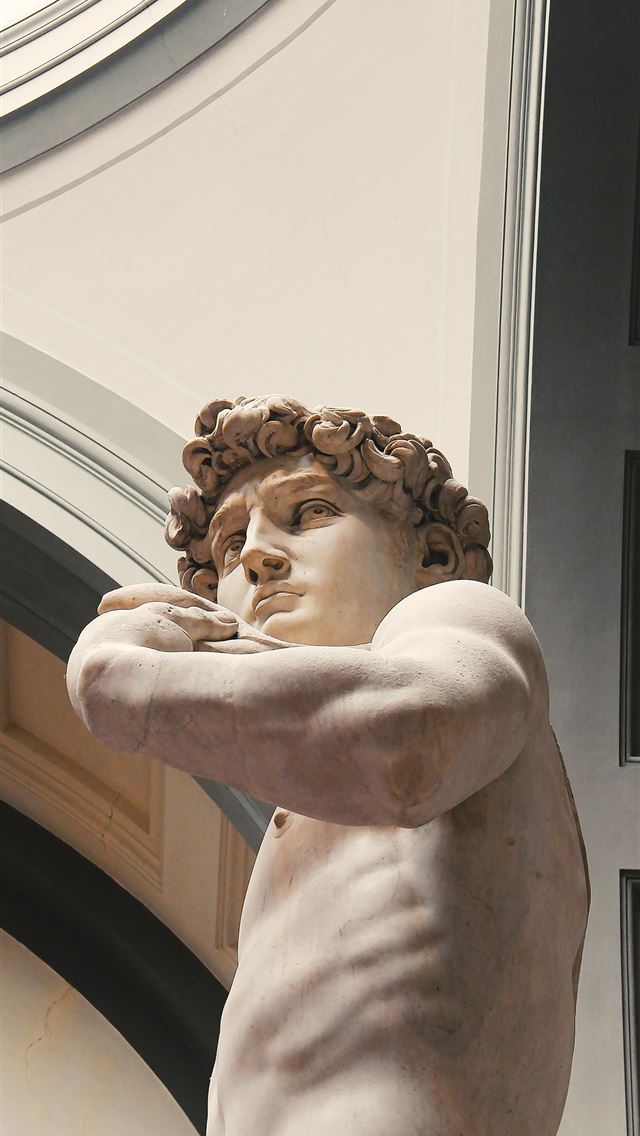 1284x2778 concrete man statue - art iPhone Wallpaper
