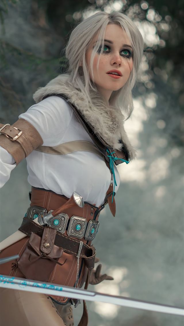 1284x2778 ciri the witcher 3 cosplay 4k - artwork iPhone Wallpaper