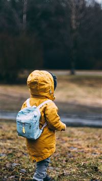 shallow focus photo of toddler walking near river wallpaper