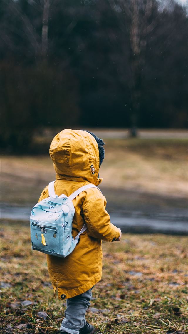 1284x2778 shallow focus photo of toddler walking near river - baby iPhone Wallpaper