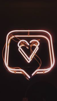 lighted square heart neon signage wallpaper