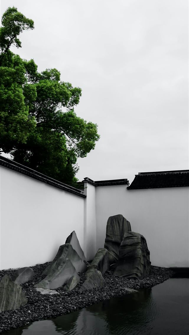 1284x2778 rock formation near green leafed tree - china iPhone Wallpaper