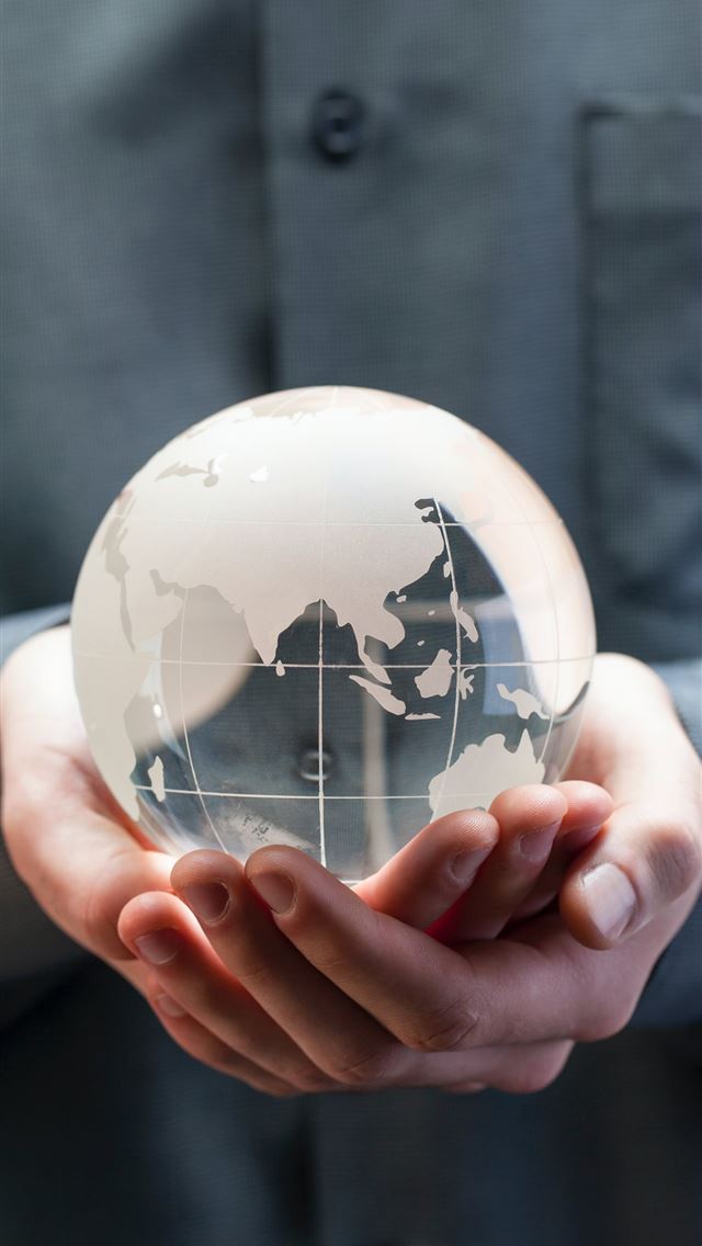 1284x2778 shallow focus photo of clear glass globe table orn... - earth iPhone Wallpaper