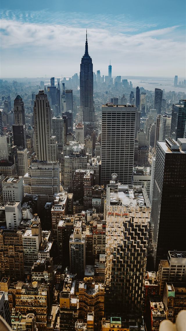 1284x2778 aerial view photo of urban area - jungle iPhone Wallpaper