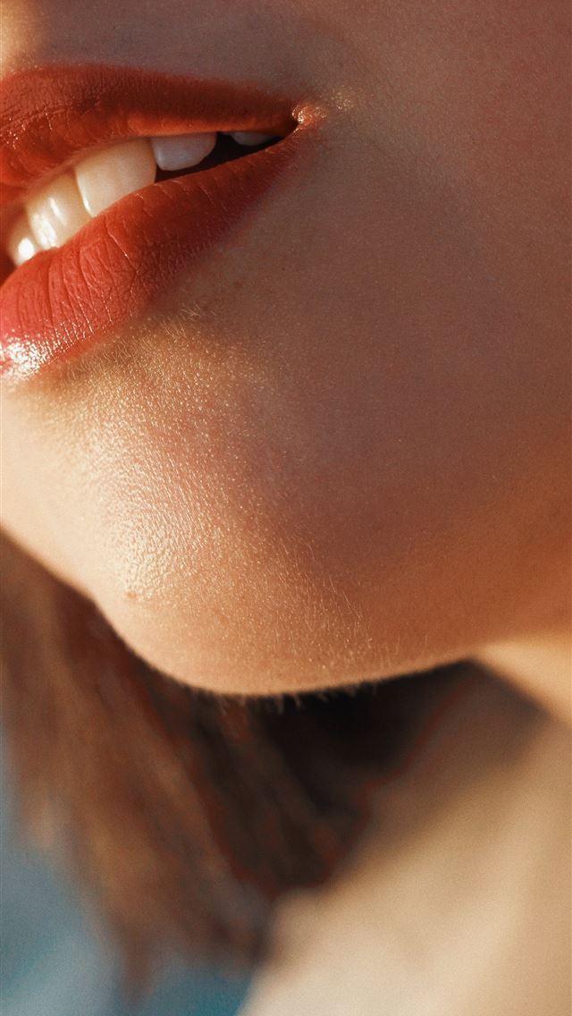 1284x2778 woman wearing red lipstick - beauty iPhone Wallpaper