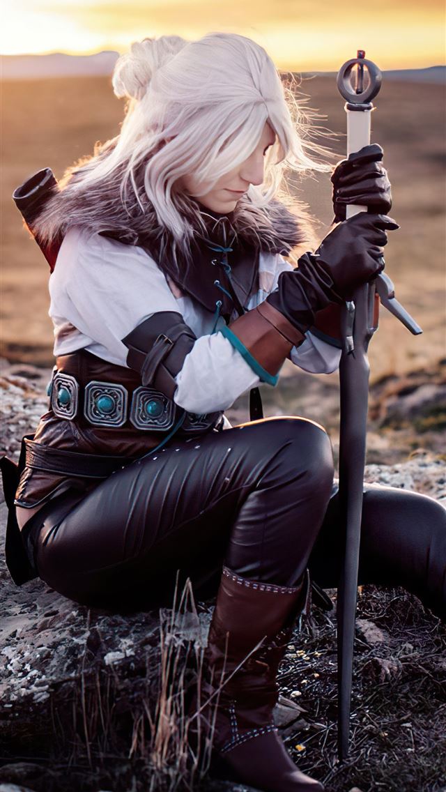 1284x2778 ciri cosplay girl 4k - ps4 games iPhone Wallpaper