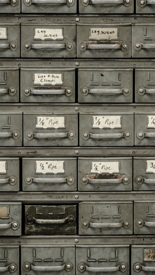 1284x2778 gray metal drawers - metallic iPhone Wallpaper