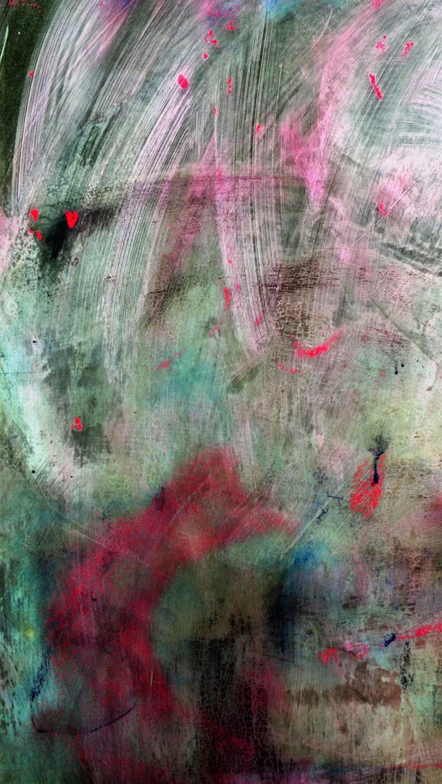 1284x2778 green pink and white abstract painting with brush ... - graffiti iPhone Wallpaper