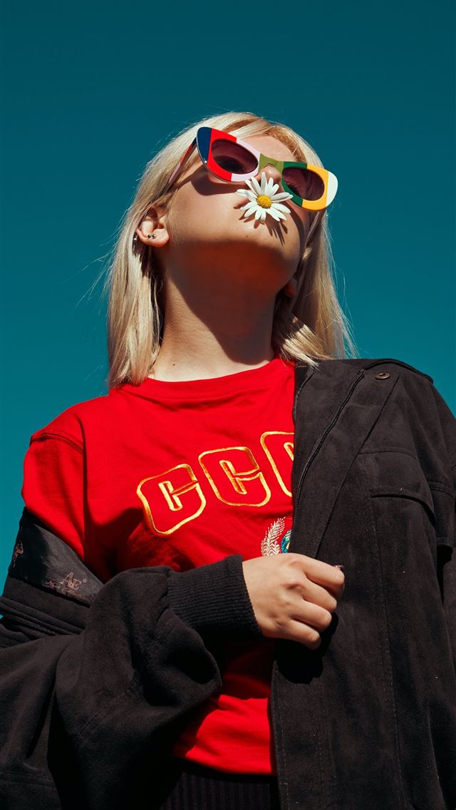 1284x2778 woman with sunglasses standing outdoor during dayt... - belarus iPhone Wallpaper