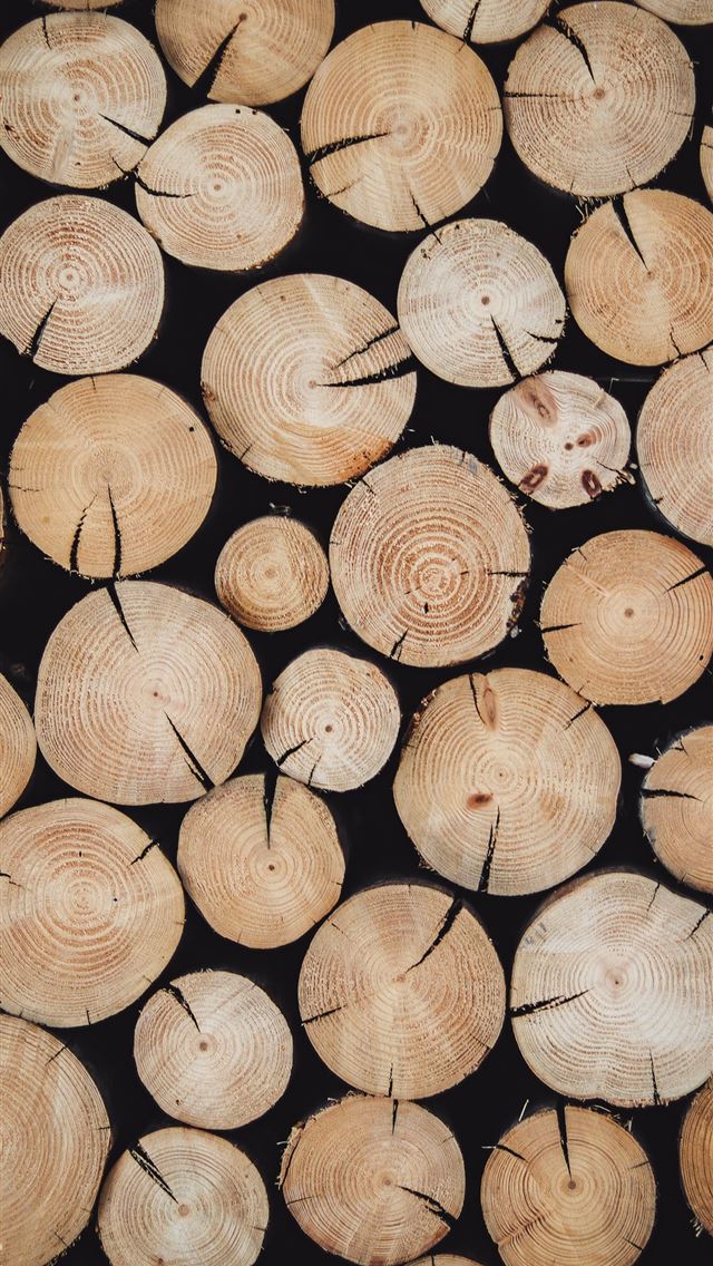 640x1136 brown wood log lot -  iPhone Wallpaper