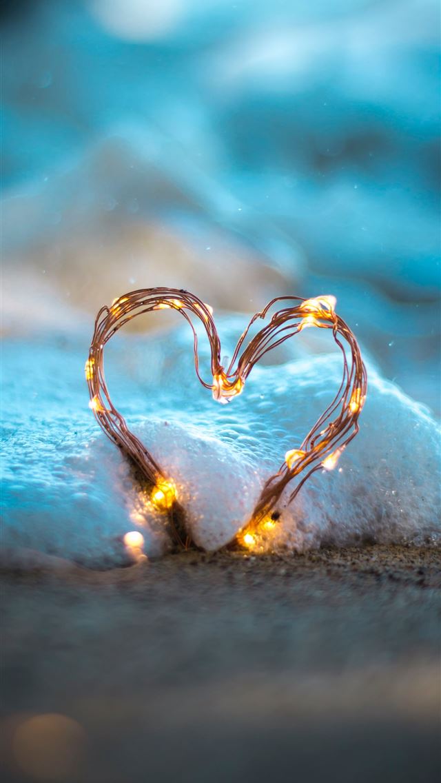 1284x2778 heart string light on floor - heart iPhone Wallpaper