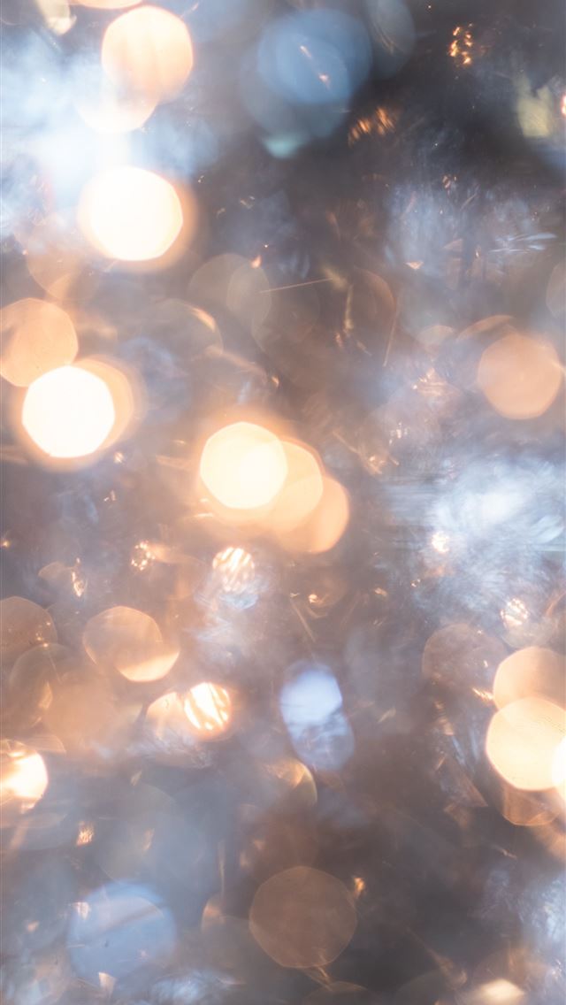 1284x2778 Christmas Bokeh Tinsel Tree with Holiday White Lig... - brown iPhone Wallpaper