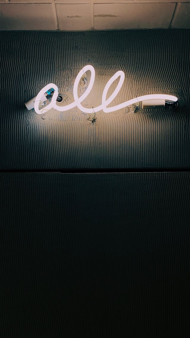1284x2778 white all neon sign -  iphone 13 Wallpaper