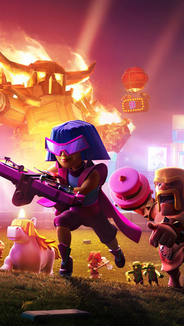 1284x2778 clash of clans 9th anniversary 5k -  iphone 13 Wallpaper