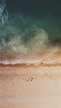 aerial photography of shore wallpaper