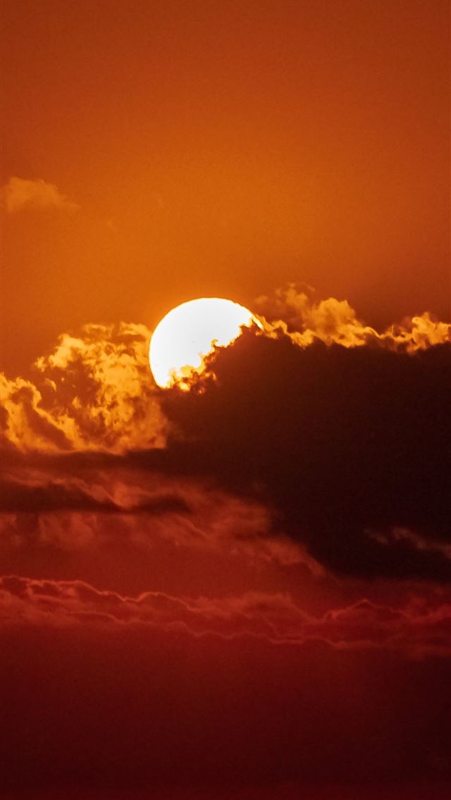 1284x2778 moon night clouds 5k -  iphone 13 Wallpaper