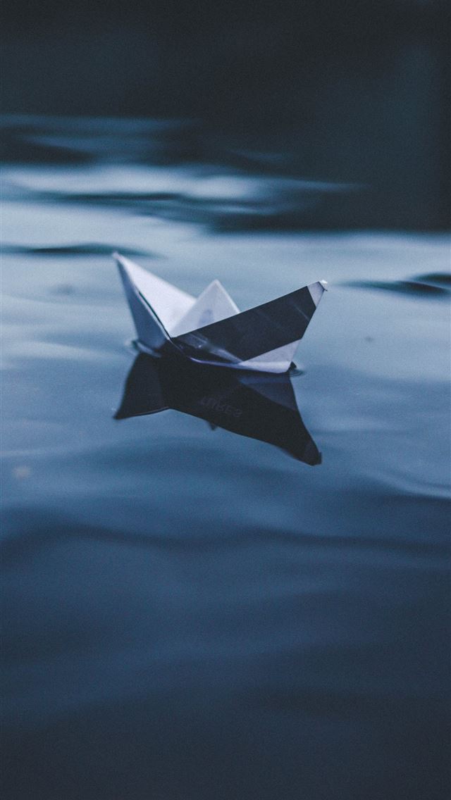 1284x2778 paper boat on body of water -  iphone 13 Wallpaper