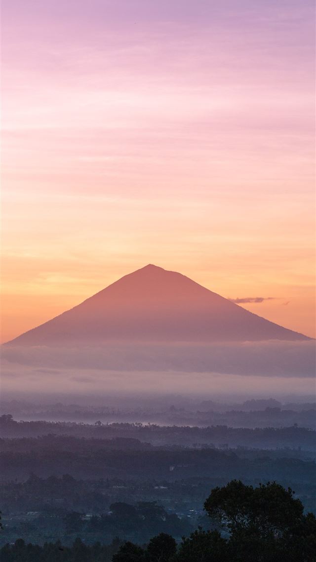 640x1136 mountain under orange sky -  iPhone Wallpaper