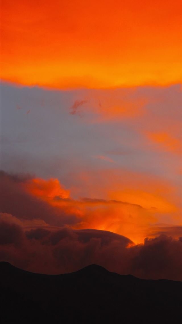 640x1136 silhouette of mountain during golden hour -  iPhone Wallpaper