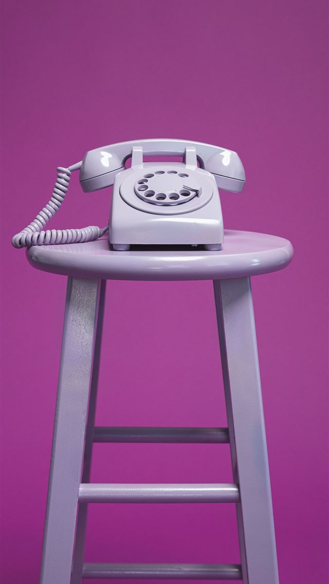 1284x2778 purple rotary telephone - retro iPhone Wallpaper