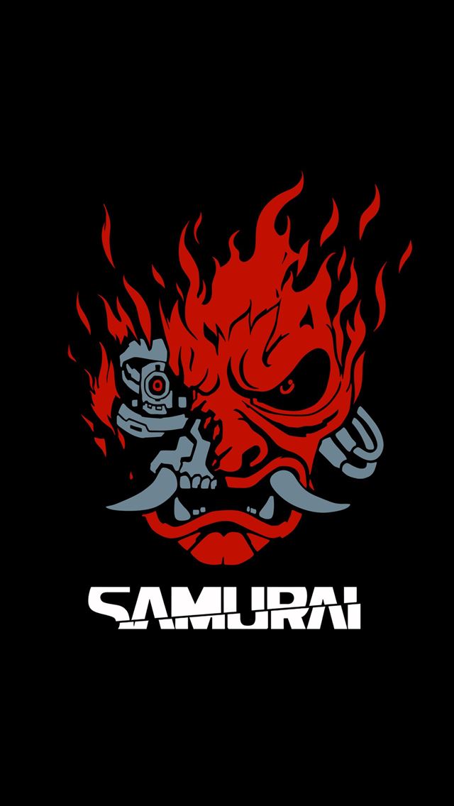 1284x2778 samurai cyberpunk minimal dark 8k -  iPhone Wallpaper