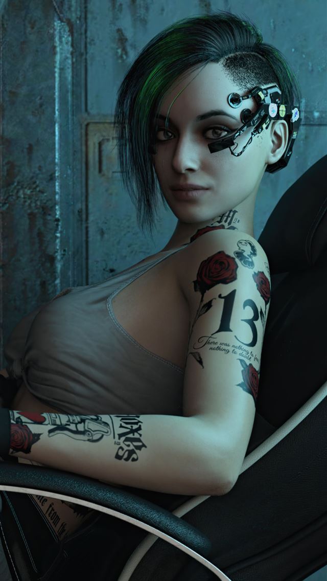 1284x2778 judy alvarez in cyberpunk 2077 4k -  iphone 13 Wallpaper