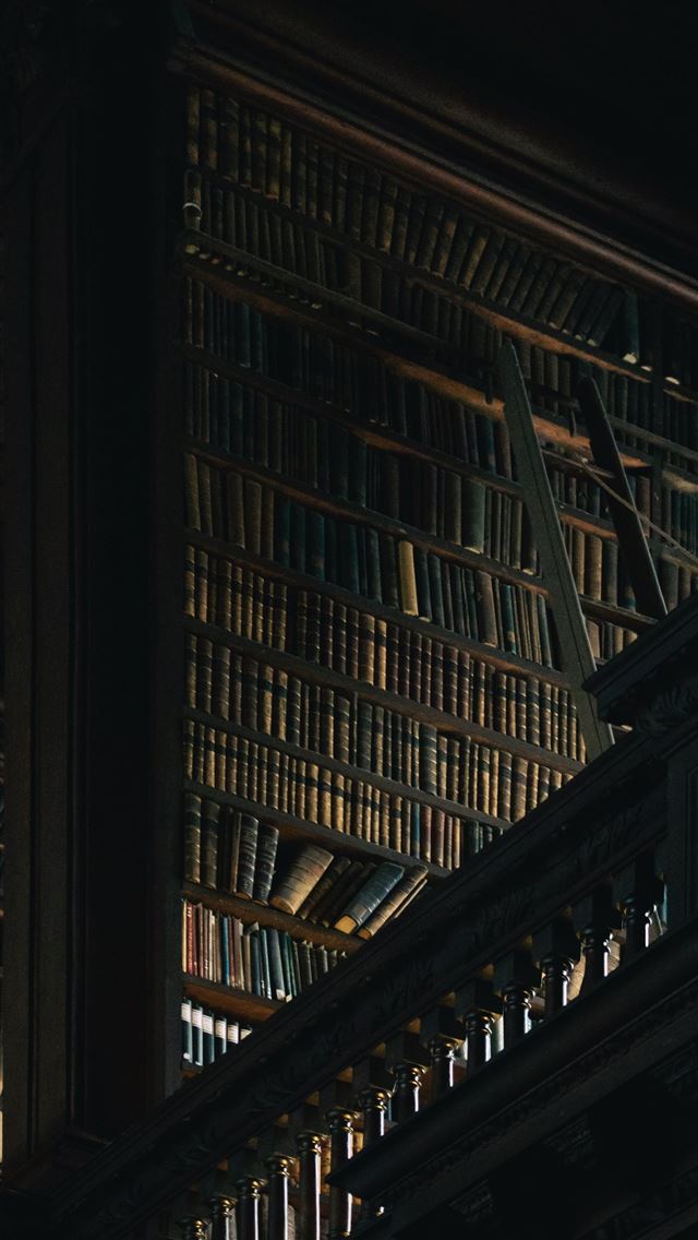 1284x2778 assorted title book lot on shelf - dublin iPhone Wallpaper