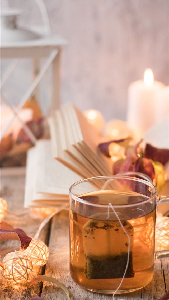 1284x2778 clear glass mug with brown liquid inside - book iPhone Wallpaper