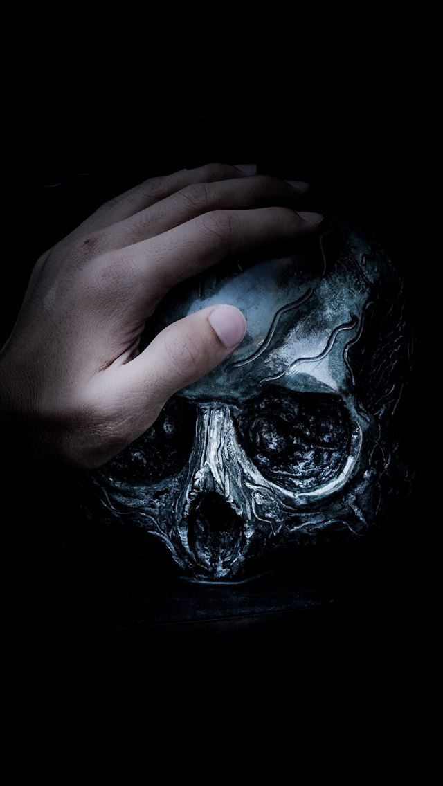 1284x2778 person holding gray skull illustration - skull iPhone Wallpaper