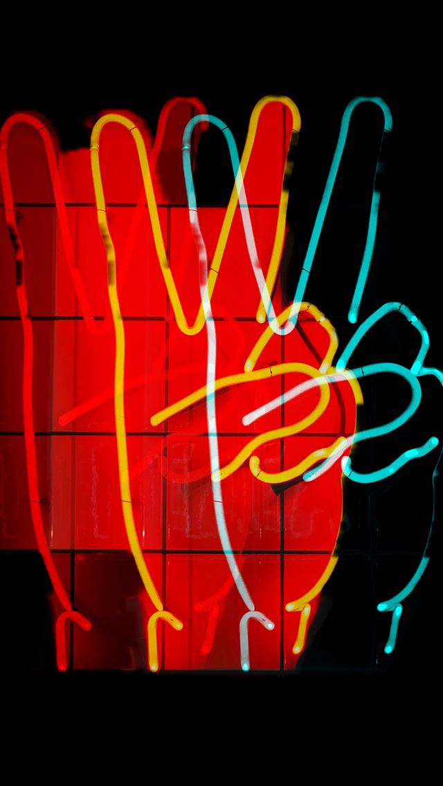 1284x2778 red and blue neon light - neon iPhone Wallpaper