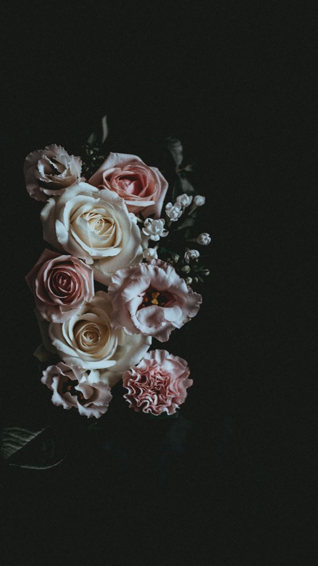 1284x2778 white and pink flower bouquet r - grey iPhone Wallpaper