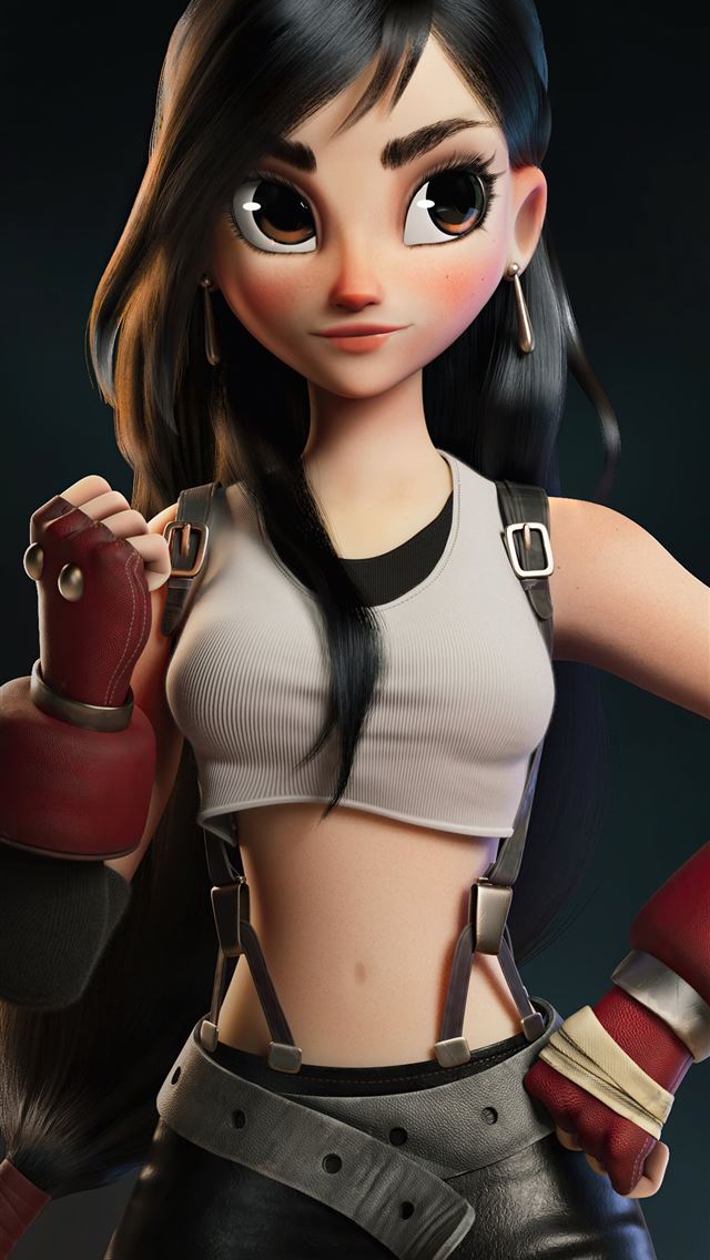 640x1136 tifa lockhart 3d -  iPhone Wallpaper