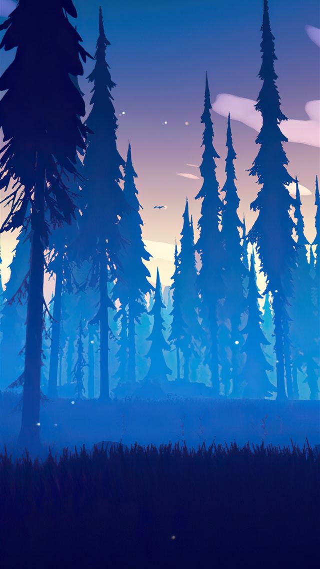 640x1136 among trees night is coming -  iPhone Wallpaper