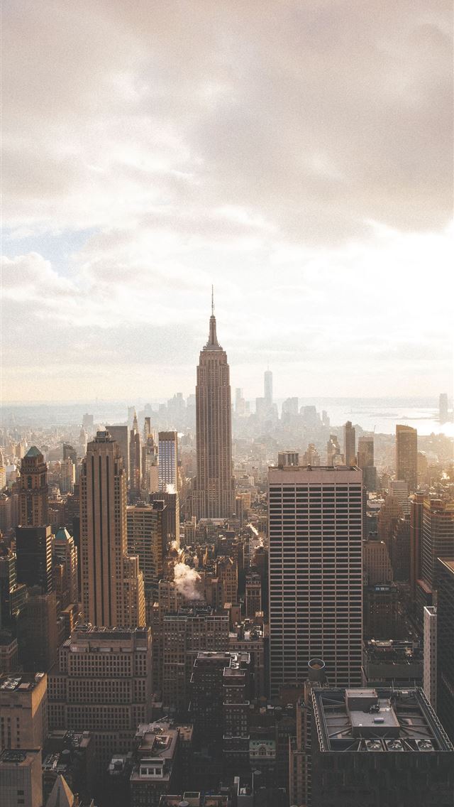 1284x2778 Empire State Building under cloudy sky - cloud iPhone Wallpaper