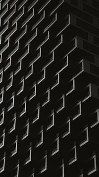 black and white glass building wallpaper