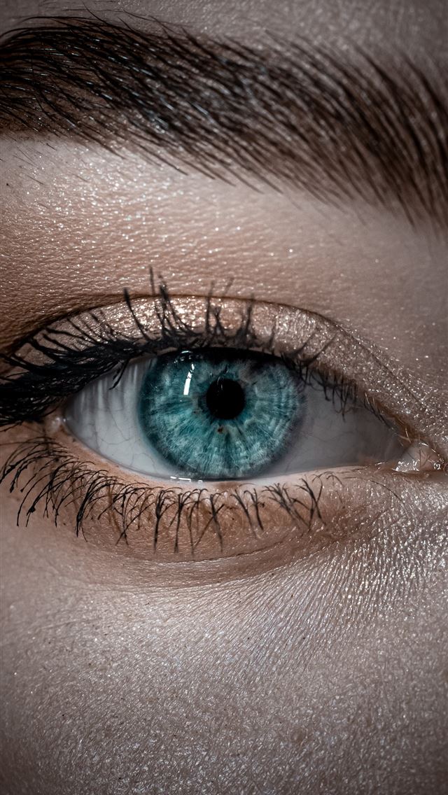 1284x2778 persons blue eyes in close up photography -  iphone 13 Wallpaper