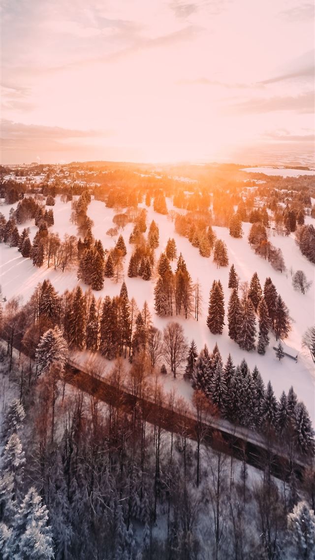 1284x2778 snow covered mountain during sunset - sky iPhone Wallpaper