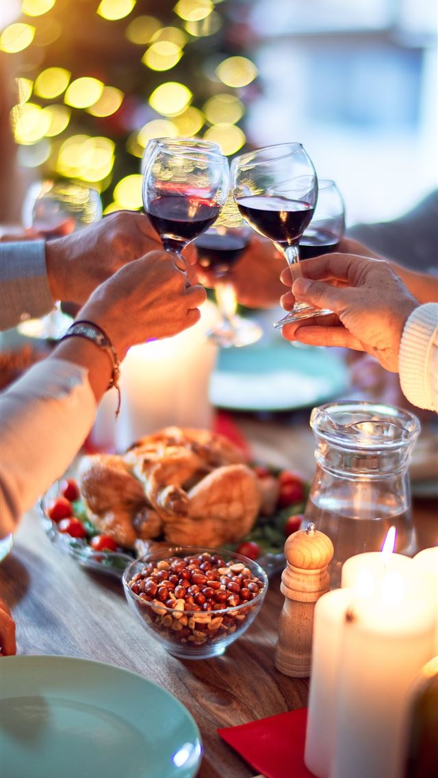 1284x2778 woman in white long sleeve shirt holding wine glas... - holiday iPhone Wallpaper