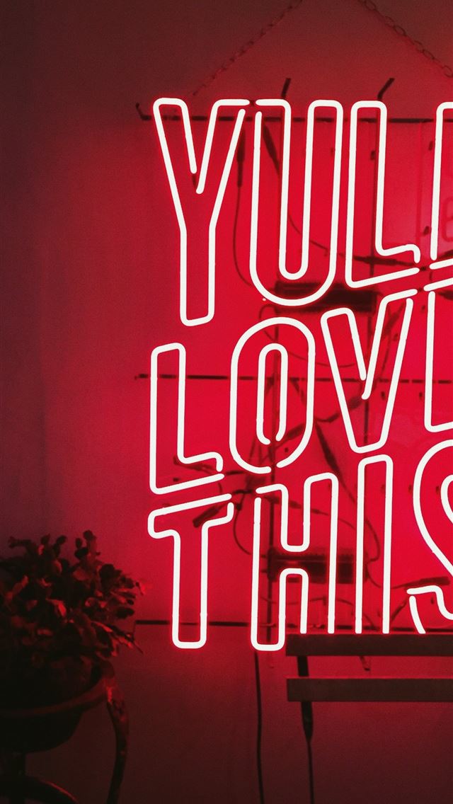 1284x2778 yule love this LED signage - neon iPhone Wallpaper