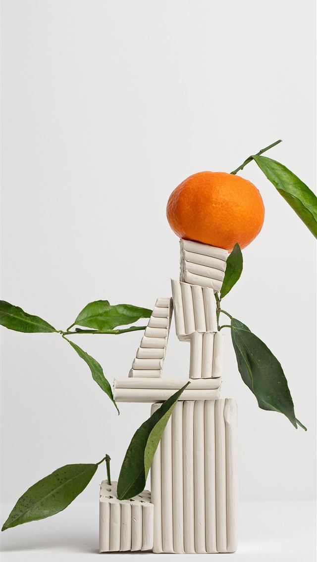 1284x2778 orange fruit on balancing fragments - fruit iPhone Wallpaper