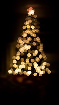 lighted Christmas tree wallpaper