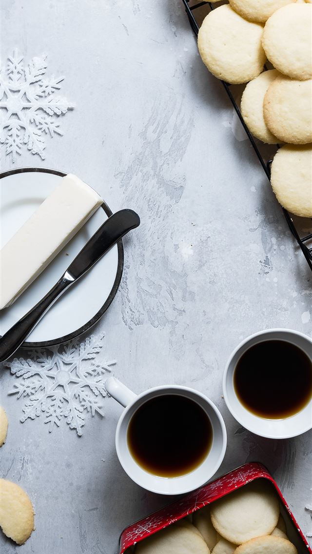 1284x2778 cookie lot near mug and plate - coffee iPhone Wallpaper