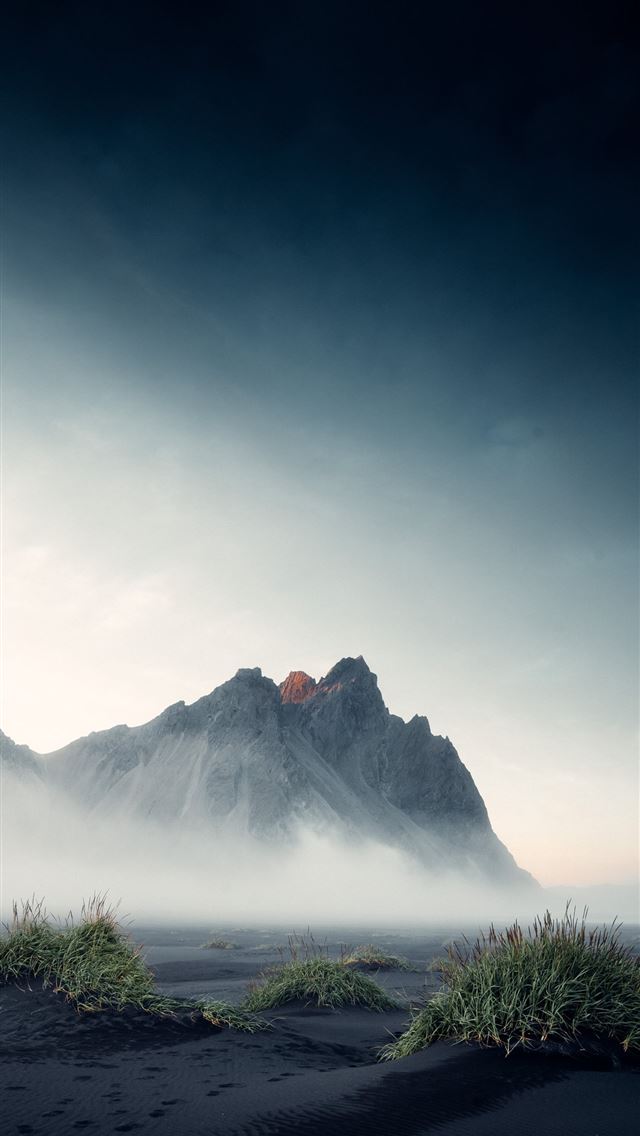 1284x2778 snow covered mountain under cloudy sky during dayt... -  iphone 13 Wallpaper