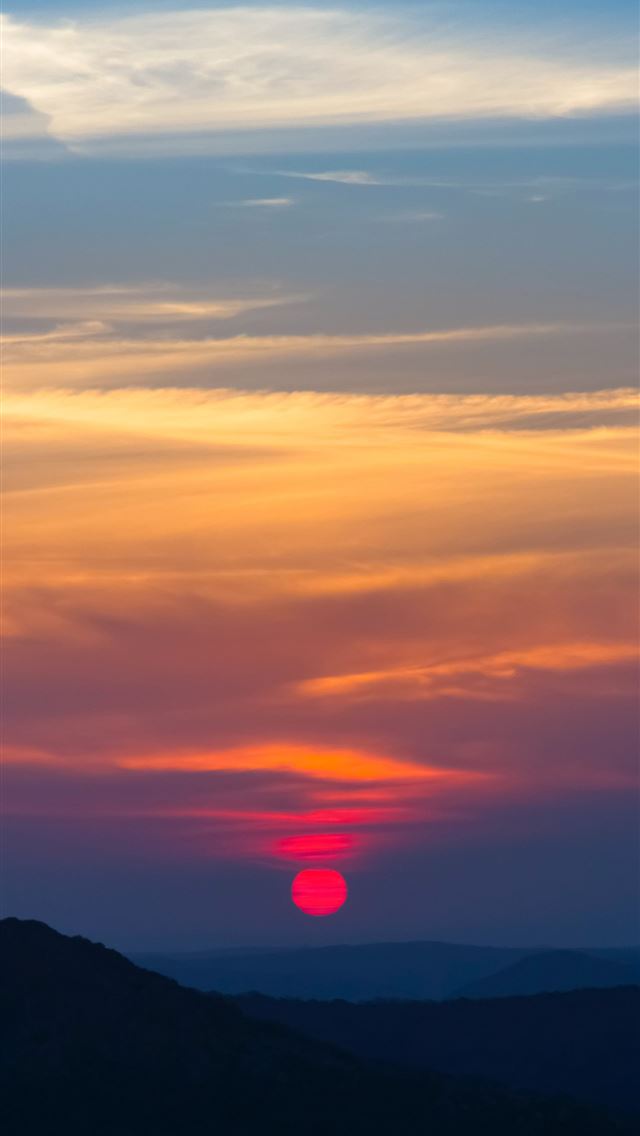 1284x2778 silhouette of mountain under blue sky -  iphone 13 Wallpaper