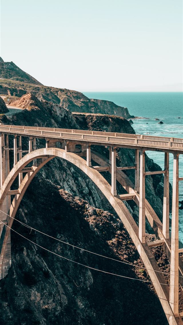 1284x2778 landscape photography of gray concrete bridge - bridge iPhone Wallpaper